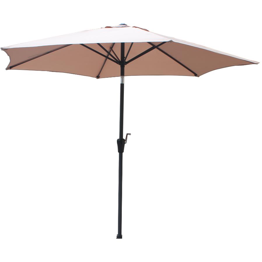 Instyle Outdoor 9 Taupe Tilt And Crank Market Umbrella Home Hardware