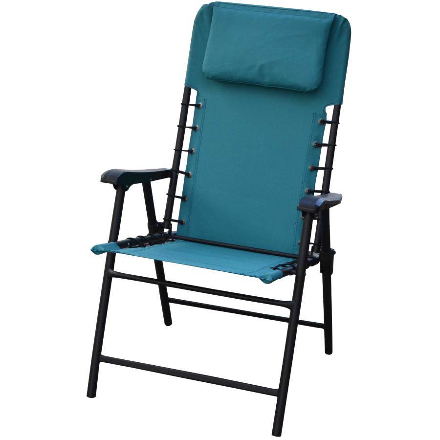 Instyle Outdoor Green And Blue Folding Bungee Chair Home Hardware