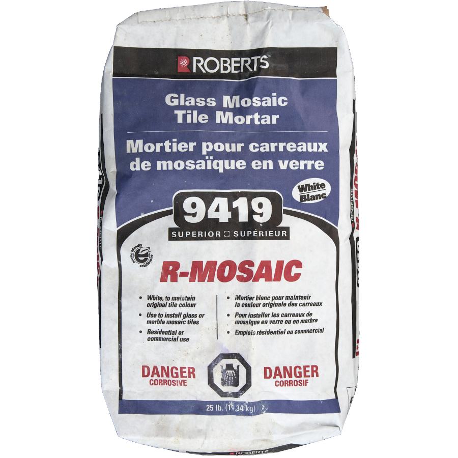 Roberts 25lb White R Mosaic Thinset Glass Tile Mortar Home Hardware