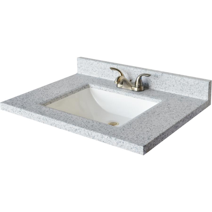 Matrix Designs 25 X19 Moonscape Wave Cultured Granite Vanity Top With White Rectangular Bowl Home Hardware