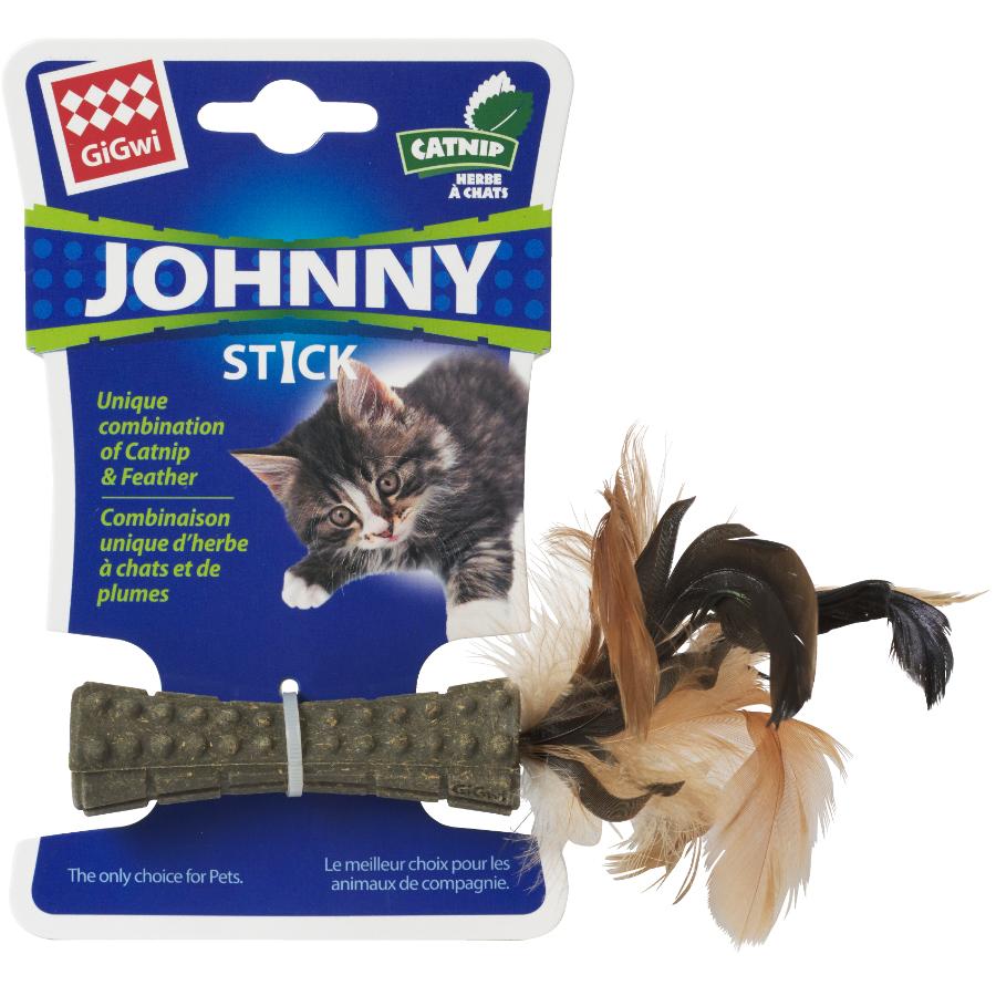 Gigwi Johnny Stick Catnip Cat Toy With Feathers Home Hardware