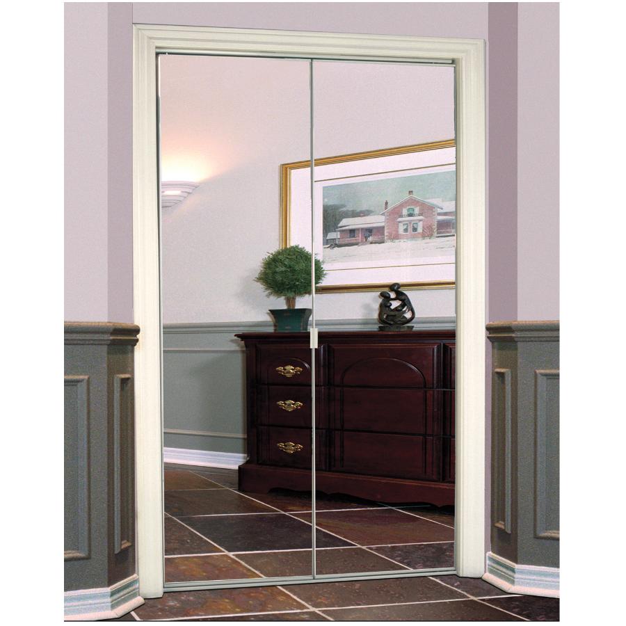 Home Builder 36 X80 Frameless White Mirror Bifold Door Home