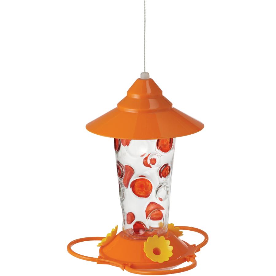 Pinebush 17oz Glass Dot Oriole Bird Feeder Home Hardware