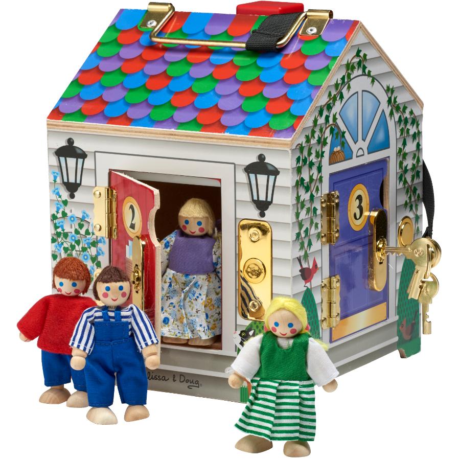 melissa and doug take along doorbell house
