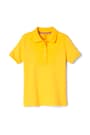 front view of  Girls Short Sleeve Interlock Polo opens large image - 1 of 2