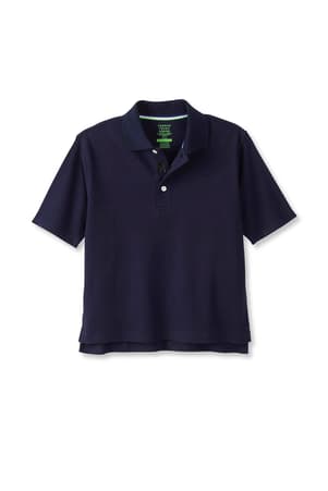front view of  New! Adaptive Seated Short Sleeve Interlock Polo