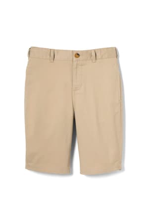 Front shot of  Boys' Flat Front Stretch Twill Short