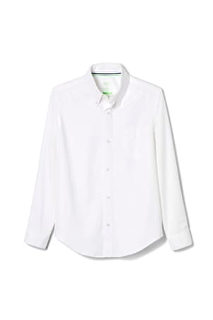 front view of  Adaptive Long Sleeve Oxford Shirt