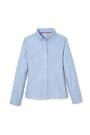 front view of  Long Sleeve Oxford Blouse with Princess Seams opens large image - 1 of 2