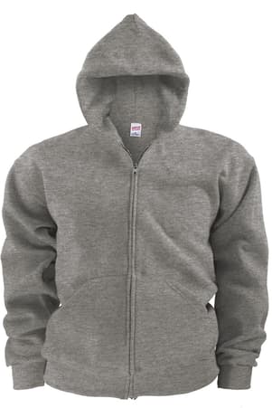 front view of  Juvenile Classic Zip Hooded Sweatshirt