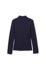 Back View of Long Sleeve Fitted Interlock Polo with Picot Collar (Feminine Fit) opens large image - 2 of 4