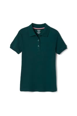 of Short Sleeve Fitted Interlock Polo with Picot Collar (Feminine Fit)