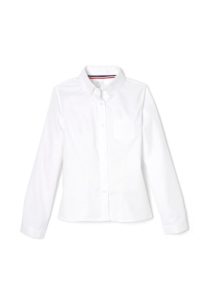 Front view of Long Sleeve Fitted Oxford Shirt (Feminine Fit) 