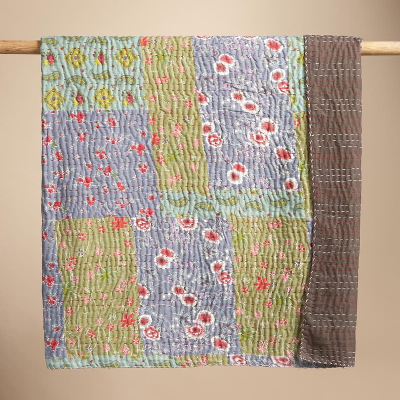 TRIBAL KANTHA QUILT view 1