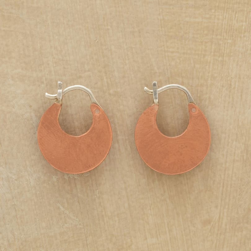 COPPER CRESCENT EARRINGS view 1