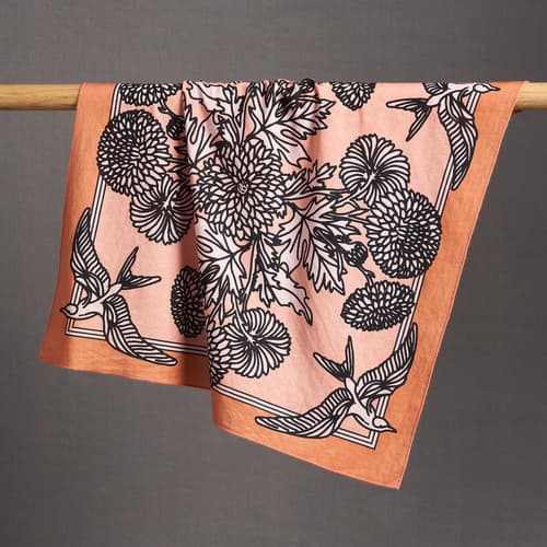 Birds And Blooms Bandana View 4C_PINK
