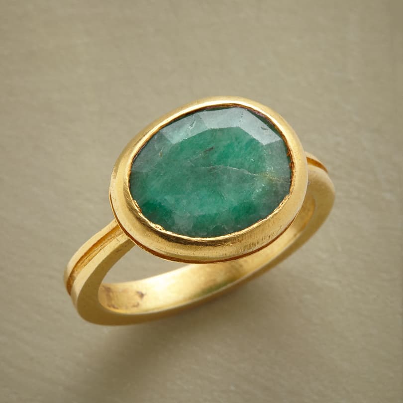 EMBRACED EMERALD RING view 1