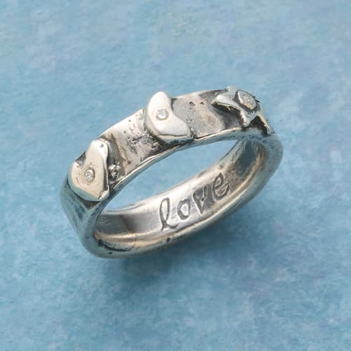Sterling Silver Heavenly Love Ring View 1