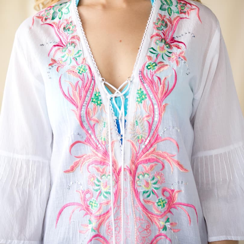 FLOURISHES AND FLOWERS TUNIC view 2