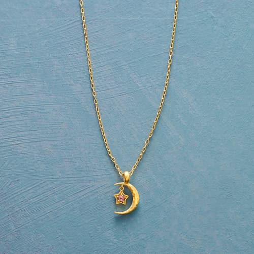 Gp Moon&#39;s Embrace Birthstone Necklace View 14O_OCT