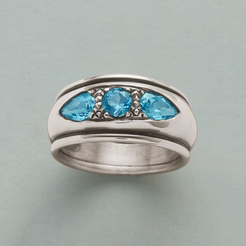 BLUE TOPAZ TOPOGRAPHY RING view 1