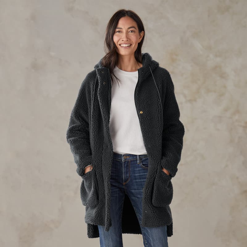 EMBER COCOON COAT view 1 SOFT BLACK