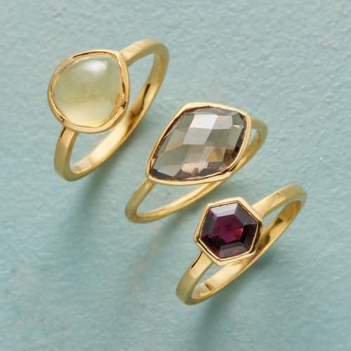 Shapely Stones Ring Set View 1