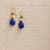 Lapis Sun And Moon Earrings View 2