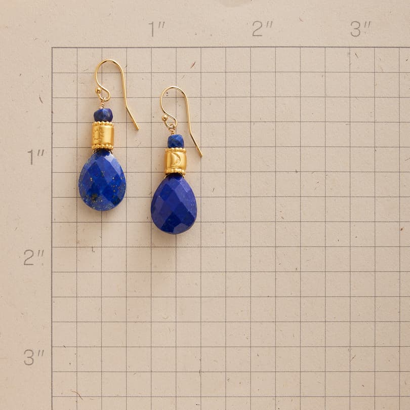 Lapis Sun And Moon Earrings View 2