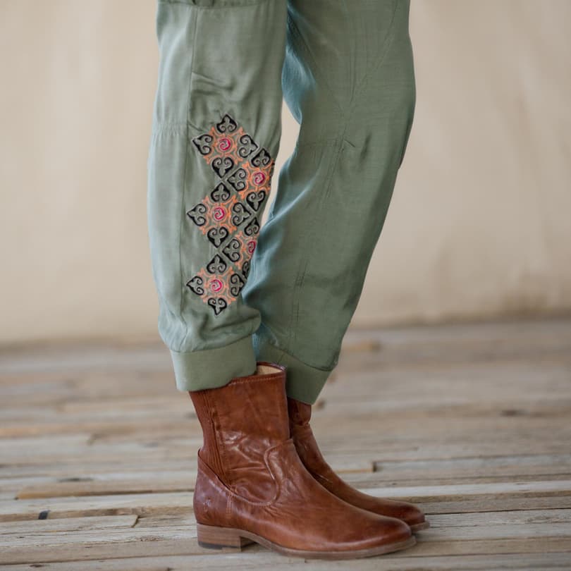 Softest Embroidered Cargo Pants view 4
