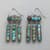 TURQUOISE TILES EARRINGS view 1