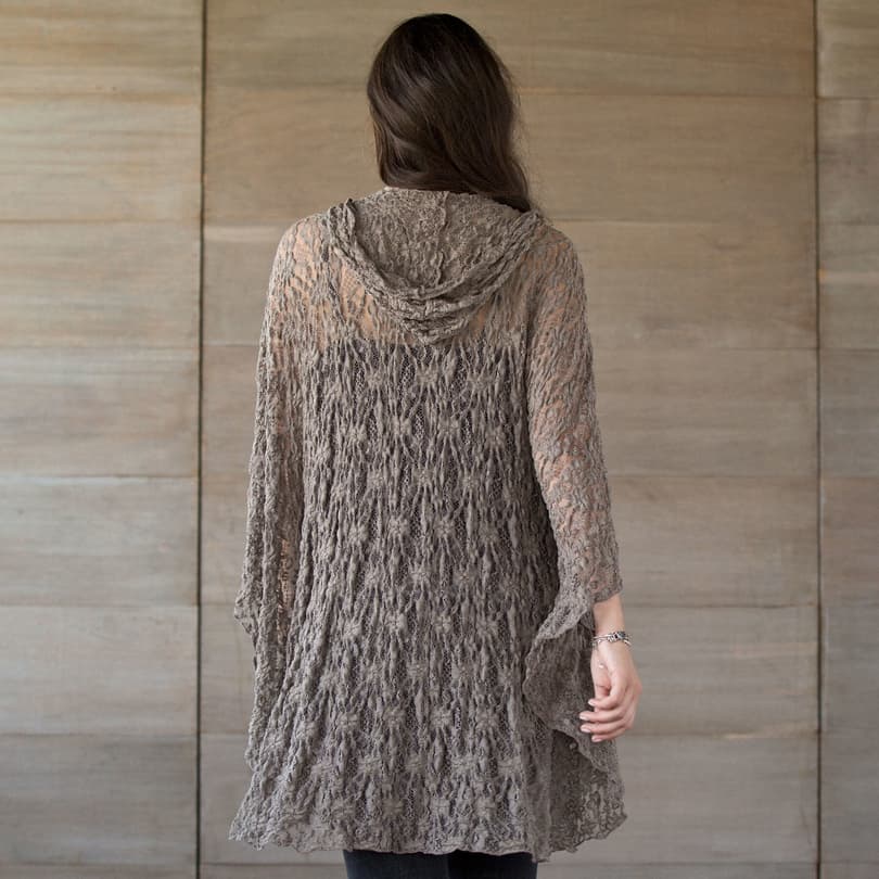 FLY AWAY HOODED LACE CARDIGAN view 1