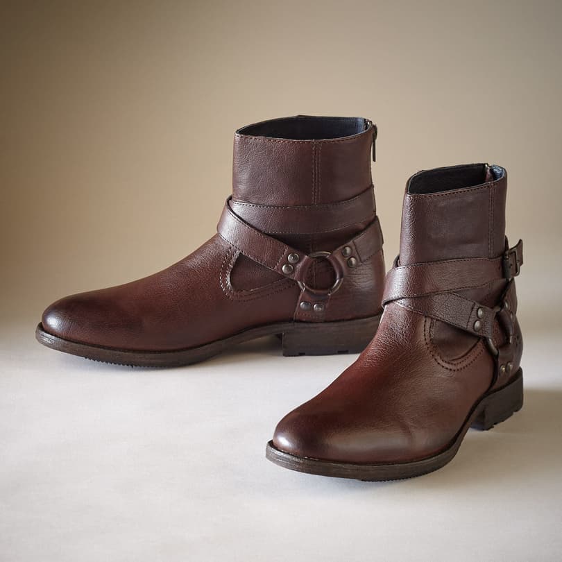 ETHAN HARNESS BOOTS view 1 DARK BROWN