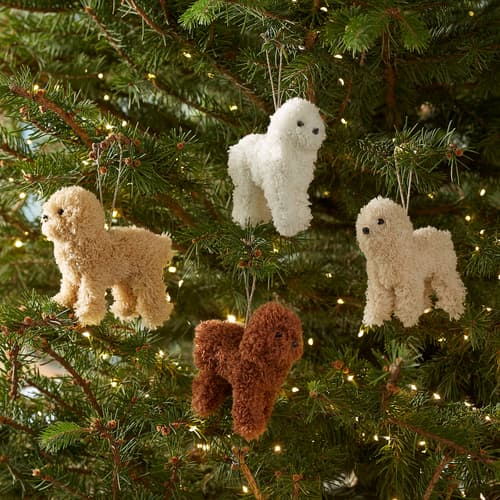 Poodles On Parade Ornament Set