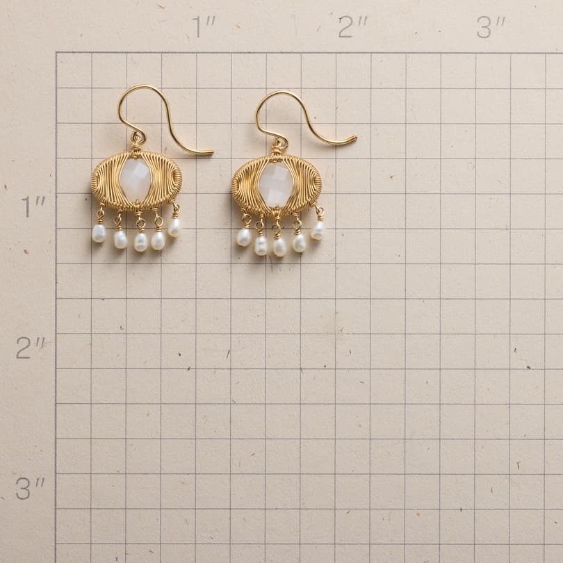 Moonlit Pearls Earrings View 2