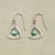 TURQUOISE TRILLION EARRINGS view 1