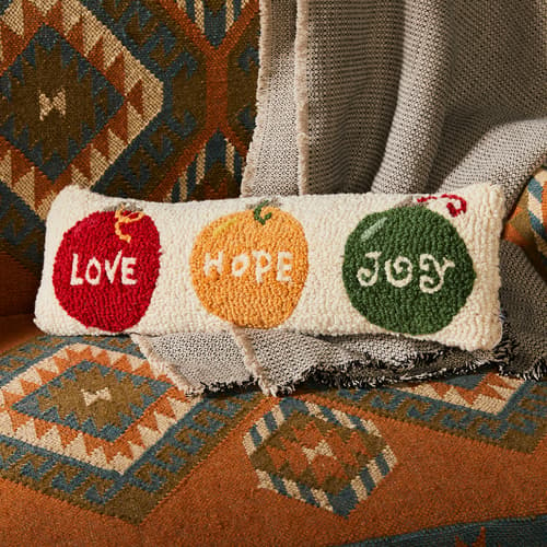 Love Hope Joy Bolster Pillow View 1
