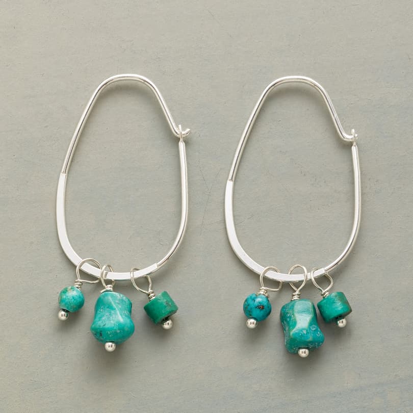 TURQUOISE THREESOME HOOPS view 1