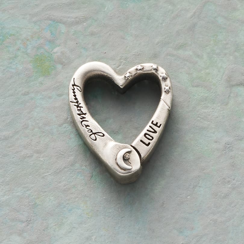 Sterling Silver Heart Charm Keeper View 2