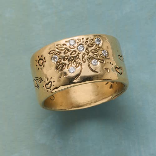 Dappled Forest Ring, Yellow Gold View 1