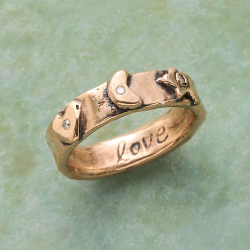 Rose Gold Heavenly Love Ring View 1