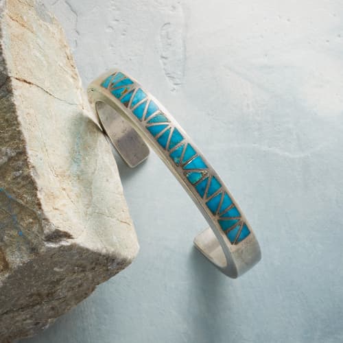 1980S Inlaid Turquoise Cuff View 1