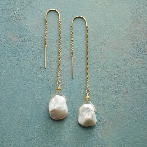 Pearl Pass Through Earrings View 1