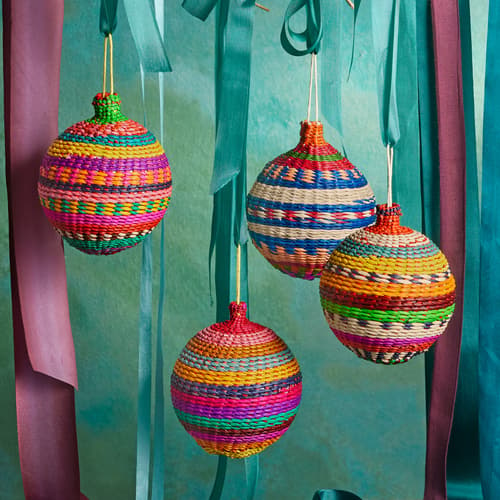 Merry Striped Ornaments Set View 1