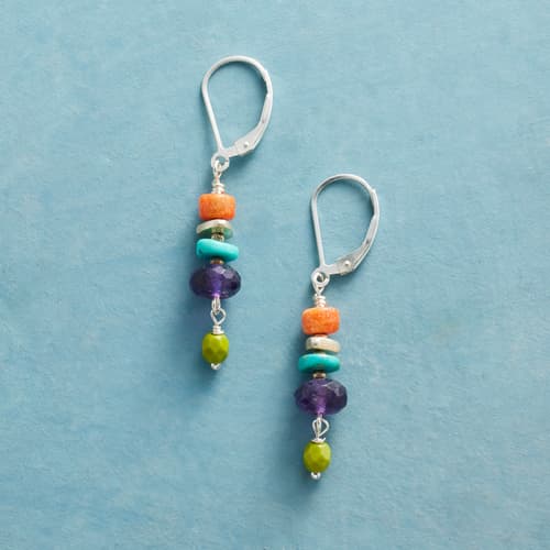 Stacked Stone Earrings View 1