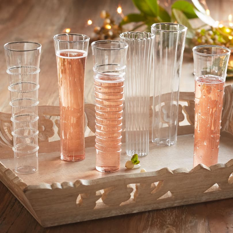 STARLIGHT CHAMPAGNE FLUTES, SET OF 6 view 1