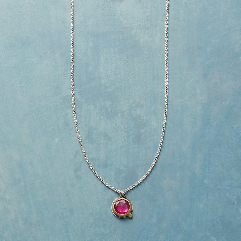 DOTTED BIRTHSTONE NECKLACE view 1