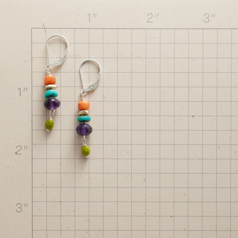 Stacked Stone Earrings View 2