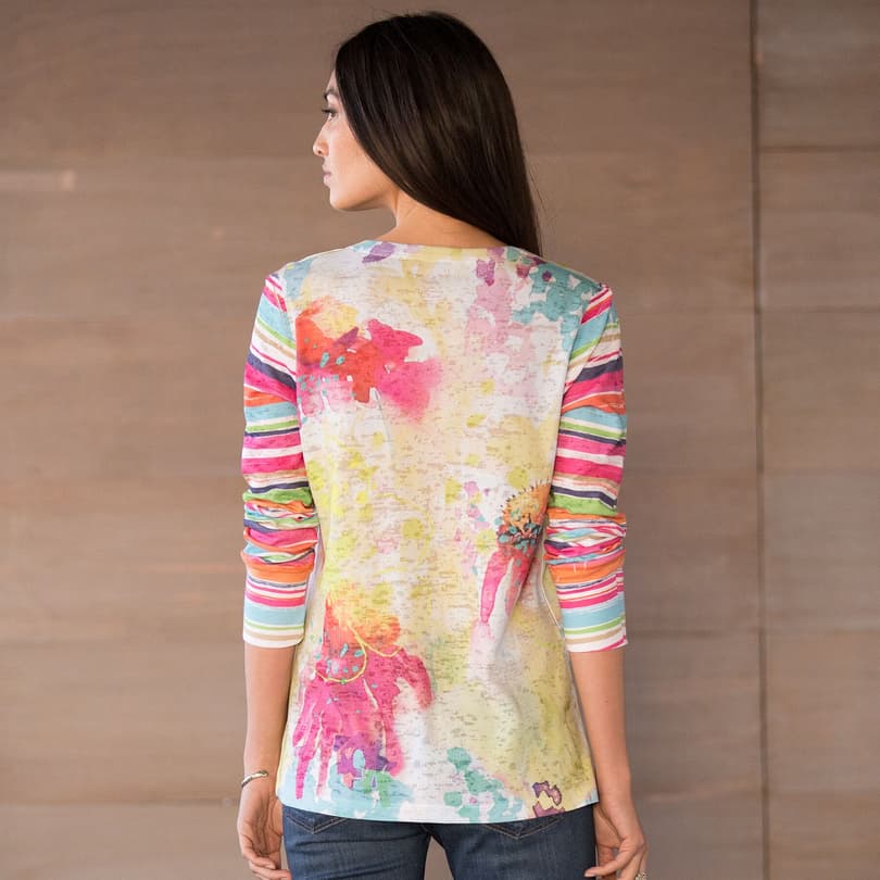 ABSTRACT BLOOMS TEE view 1