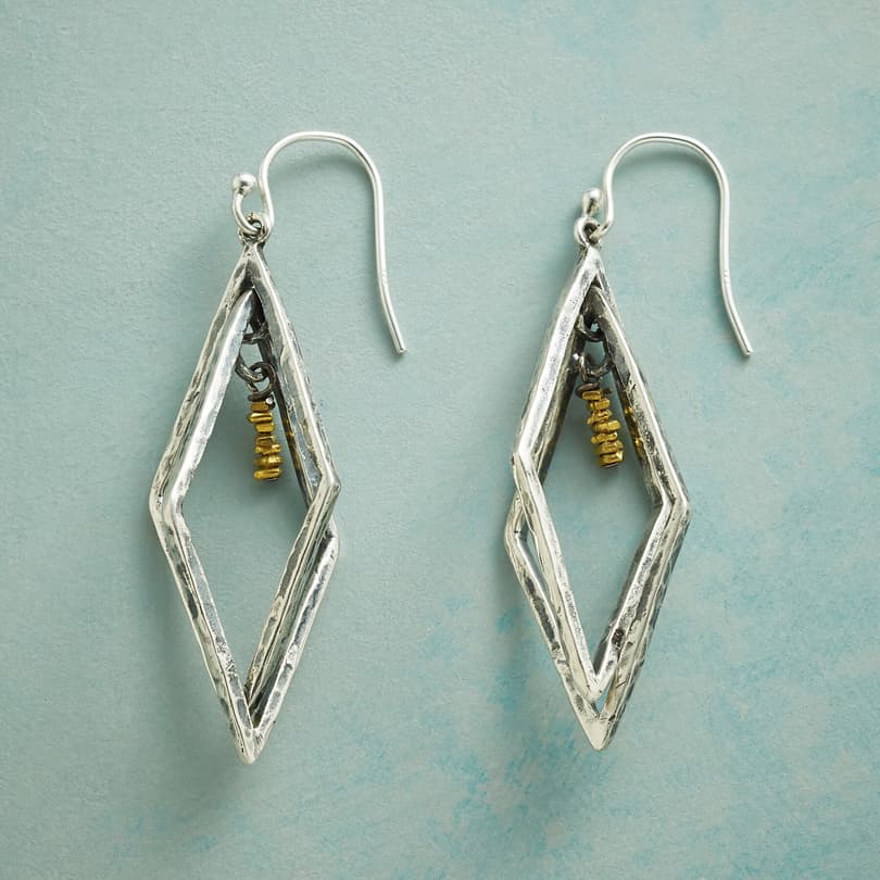 CAGED BRASS EARRINGS view 1